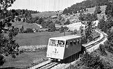 Standseilbahn Funiculaire St. Maurice de Laques - Montana - der Standort auf diesem Foto ist in der Nähe der heutigen Zwischenstation Bluche unterhalb von Crans-Montana Standseilbahn Funiculaire St. Maurice de Laques - Montana - der Standort auf diesem Foto ist in der Nähe der heutigen Zwischenstation Bluche unterhalb von Crans-Montana