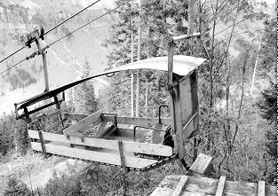 Seilbahn Urnerboden Argseeli - Orthalten 1969 - 1999 - Foto Kari Gisler Bürglen Archiv standseilbahnen.ch